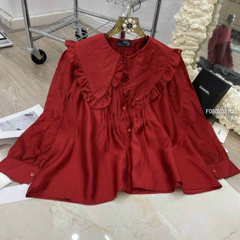 Áo babydoll phối bèo