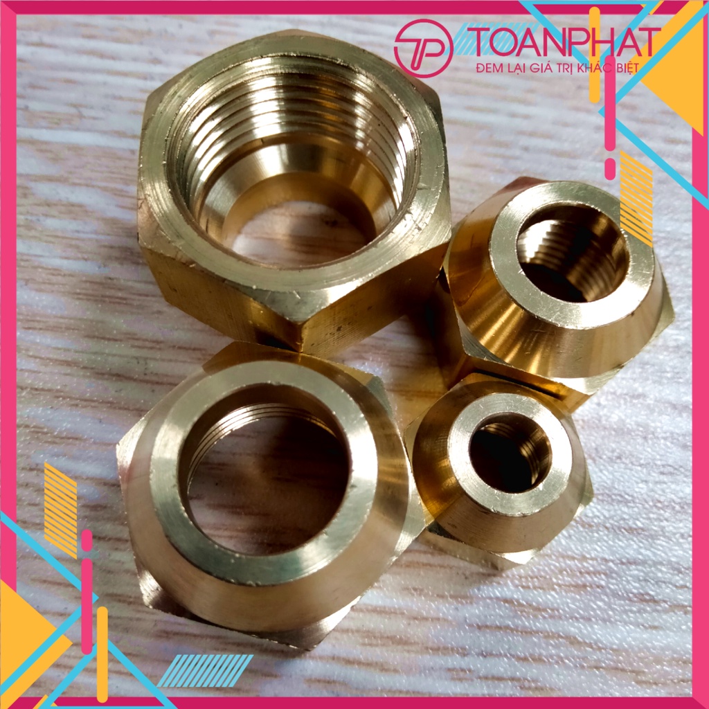 Phụ kiện linh kiện đồng: Giắc co đầu cái ống đồng các kích thước 6-19 loại dày