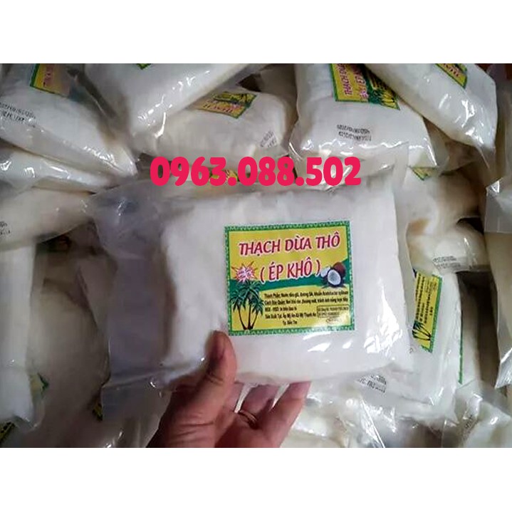 Combo Thạch Dừa Thô 1kg + 30gram hạt chia + 20 gram hoa đậu biếc + 10 gram bột dành dành