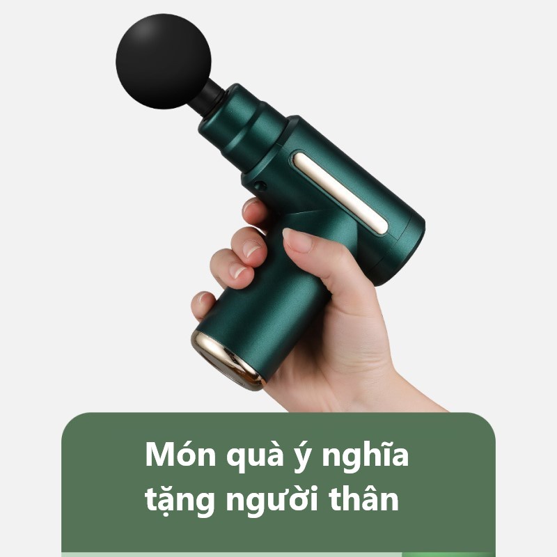 Máy massage cầm tay mini OTAWA đấm lưng mát xa trị liệu cổ vai gáy 4 đầu 6 chế độ - Phiên bản cao cấp