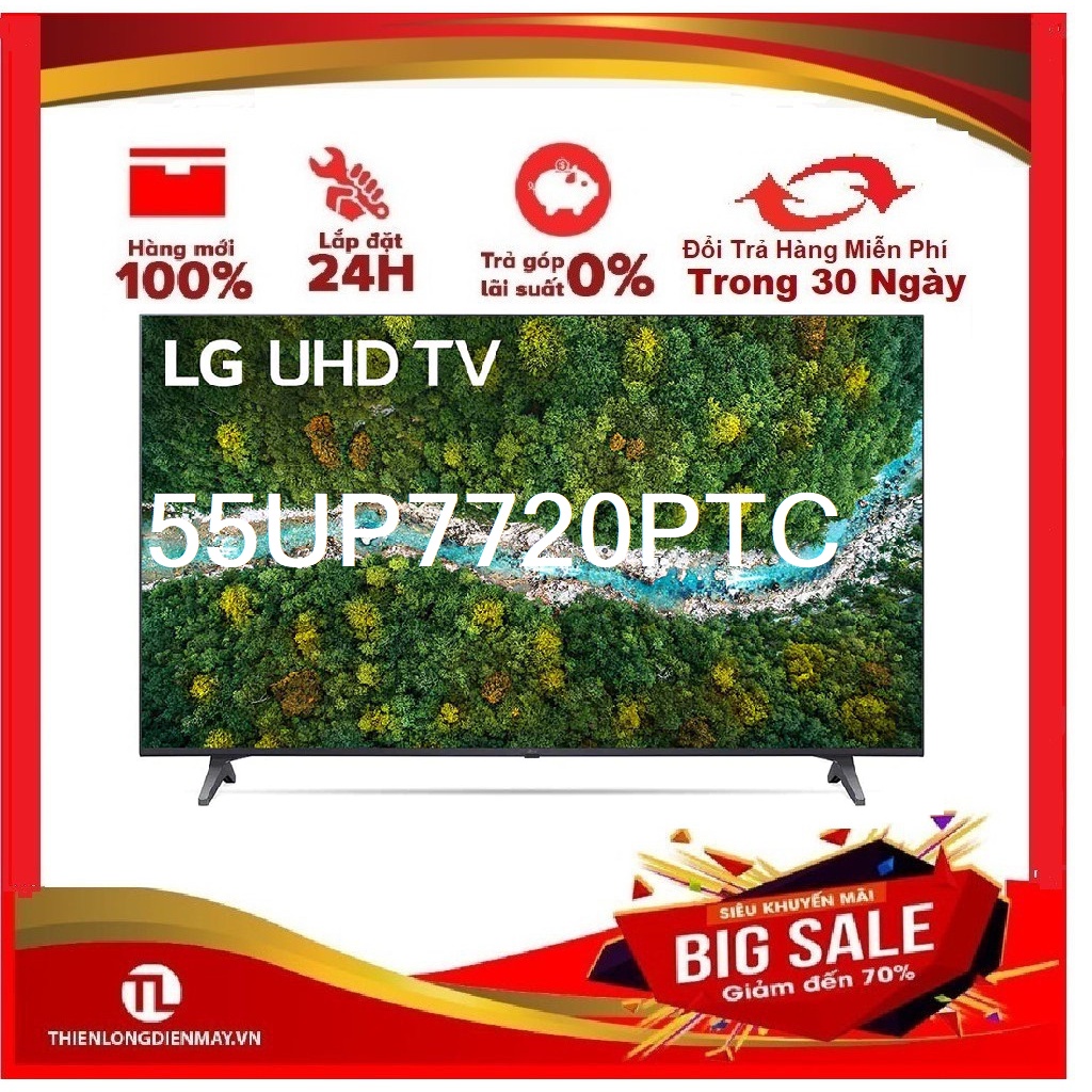 55UP7720PTC - MIỄN PHÍ CÔNG LẮP ĐẶT HCM - Smart Tivi LG 4K 55 inch 55UP7720PTC Hệ Điều Hành webOS