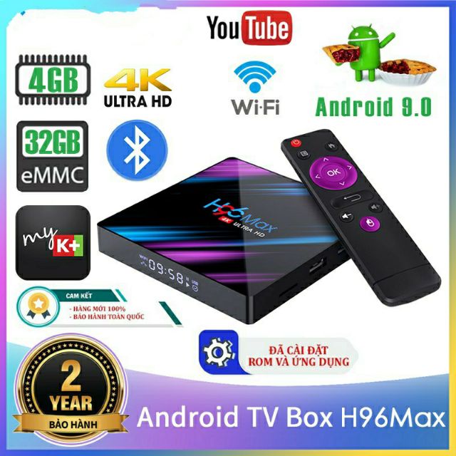 AndroiTV Box H96 max Rockchip 3318 | Ram 4Gb , Rom 32Gb , Bluetooth ,Wifi AC