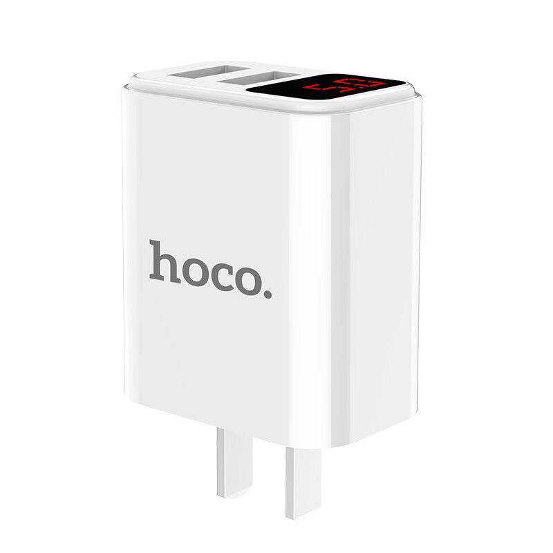 Cốc sạc 2 cổng USB màn LCD báo áp - Hoco C63 Victoria - Bảo hành 12 tháng Giá rẻ nhất shopee