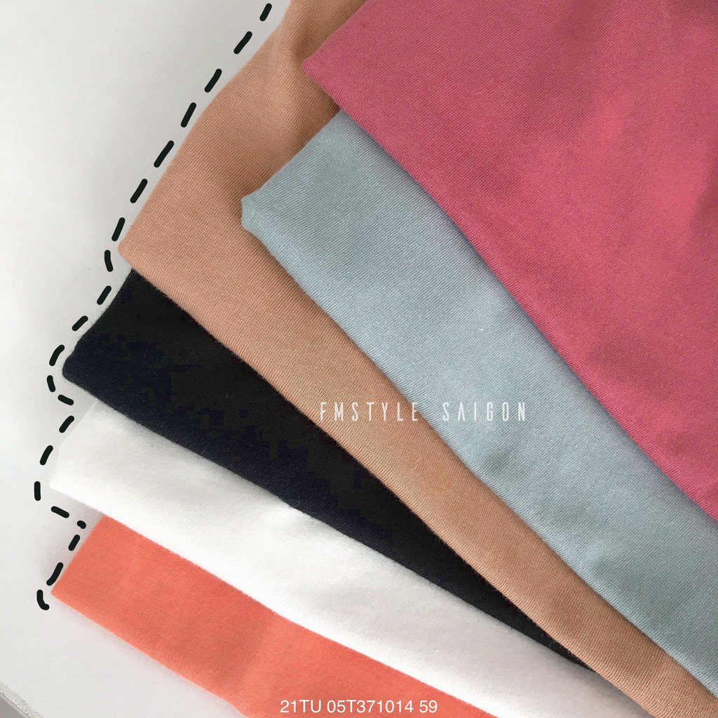 Áo Thun Trơn Nữ Cổ V - Cổ Tròn Nữ Basic 100% Cotton Thoáng Mát, Thấm HÚt Mồ Hôi. | BigBuy360 - bigbuy360.vn