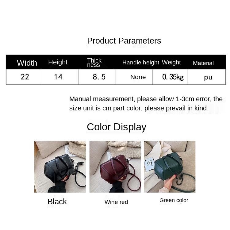 Túi đeo chéo dây kim loại thời trang tinh tế cho nữ