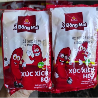 Xúc xích bò/heo ăn liền 3 bông mai Vissan 105g (5 cây x 21g)