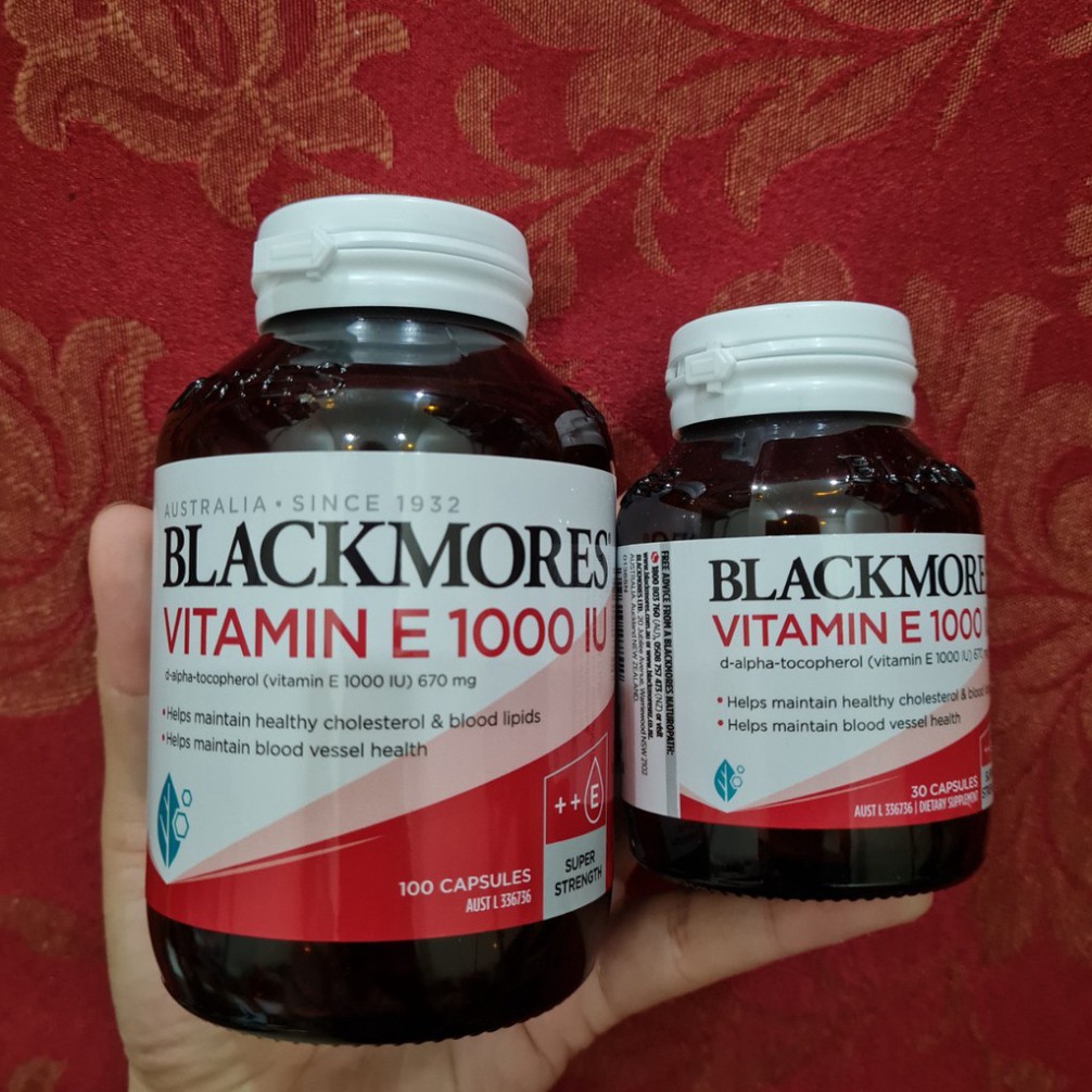 Giá Shock Vitamin E Blackmore ÚC 1000IU, lọ 30 viên / 100 viên - 2024