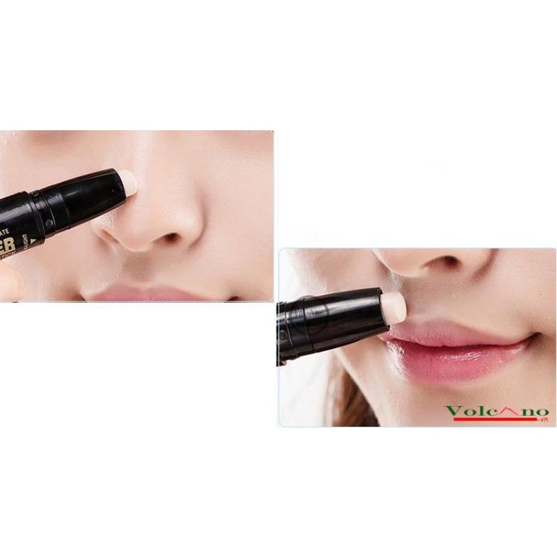 [Hàng mới về] Thỏi kem che khuyết điểm bắt sáng hai đầu tạo khối có độ bóng cao ba chiều chống thấm nước