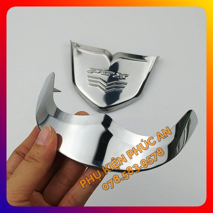Bộ ốp mỏ đuôi dè INOX xe PCX - chỉ mũi chắn bùn trước sau che mõm 2014 2015 2016 2017 2018 2019 2020 2021 2022 2023