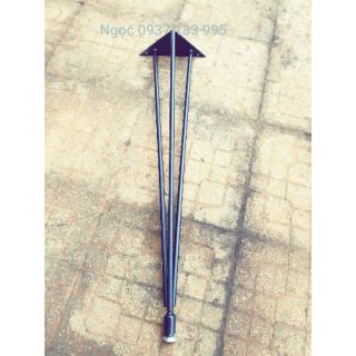Chân sắt hairpin cao 72cm có tăng chỉnh (bộ 4 chân)