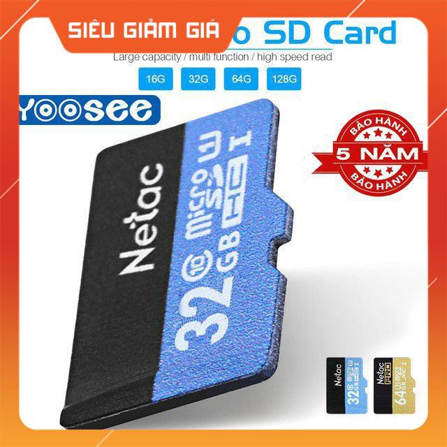 Thẻ Nhớ Netac 32GB U1 Micro SDHC Dùng Cho Camera Yoosee