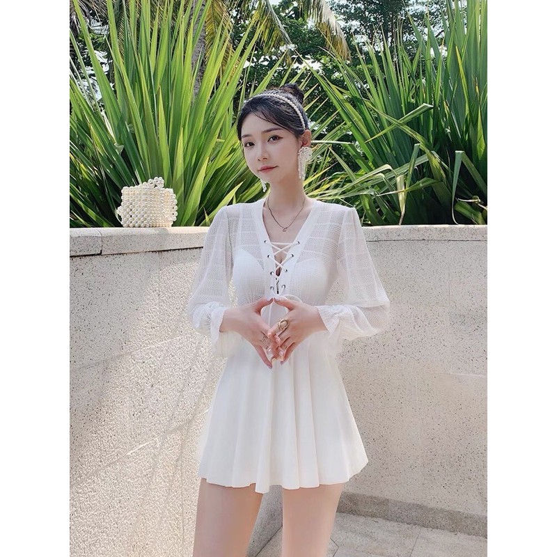 Bikini Dáng Váy Cao Cấp Ren Đan Ngực Hot 2021 DEP3054 | BigBuy360 - bigbuy360.vn