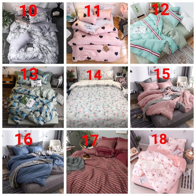 ( BỘ 5 MÓN) Bộ chăn ga gối cotton poly nhập khẩu mẫu mới nhất (chọn mẫu)
