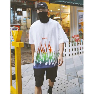 Áo phông FIRE (áo phông tay lỡ 100% cotton) - Ảnh thật