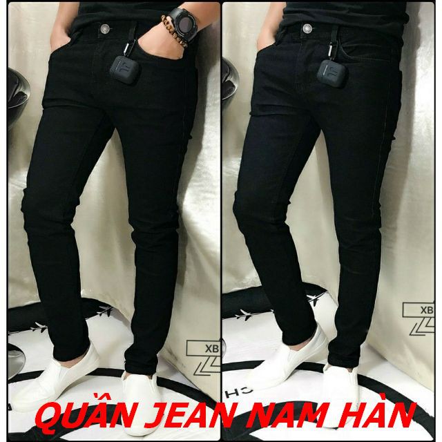 QUẦN JEAN NAM ĐEN TRƠN HÀN H.TR01