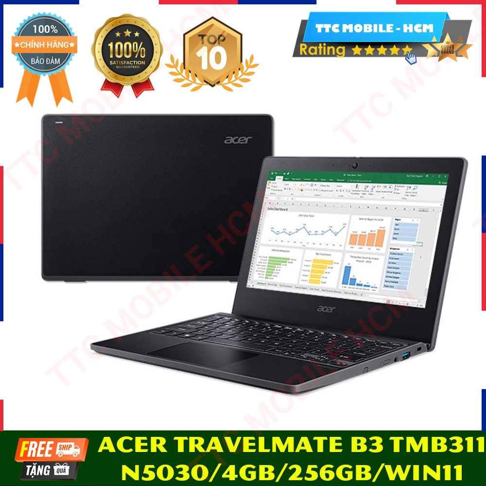 Laptop Acer TravelMate B3 TMB311 31 P49D N5030 4GB 256GB Win11