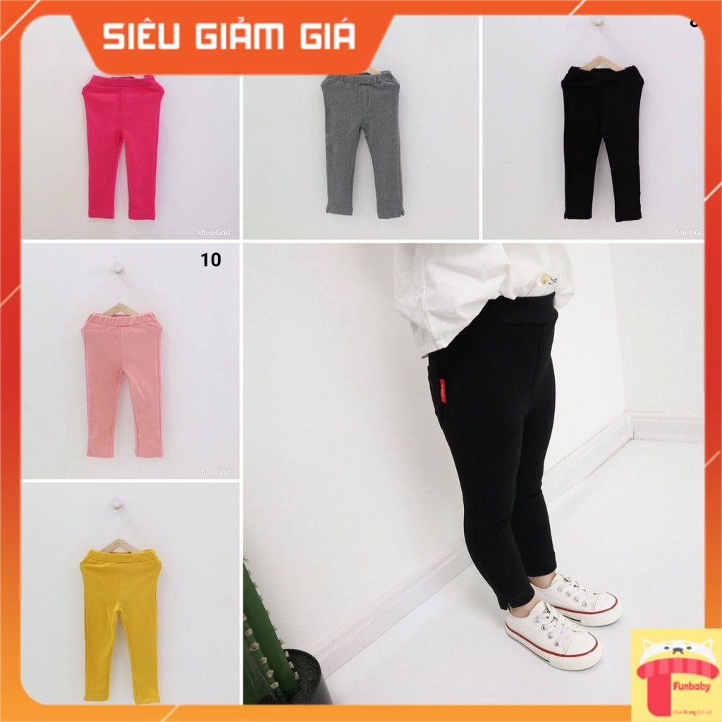 Quần ôm bé gái và bé trai 7-14 tuổi, Quần tregging cho bé hàng Quảng Châu vải cotton len dày mềm mịn