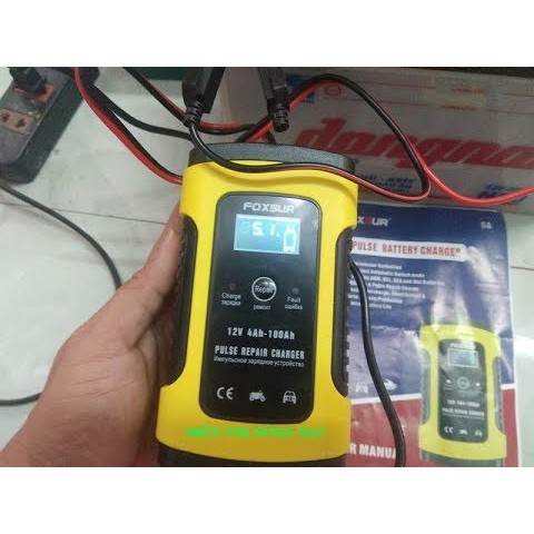 Sạc bình acquy 12 v có chức năng khử sun phát thông minh tự ngắt khi đầy từ 4ah-100ah