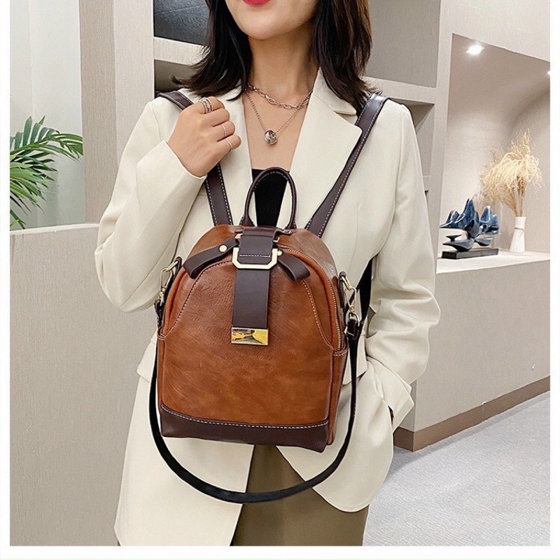 Balo da mềm PU cao cấp tiện dụng phong cách Hàn Quốc