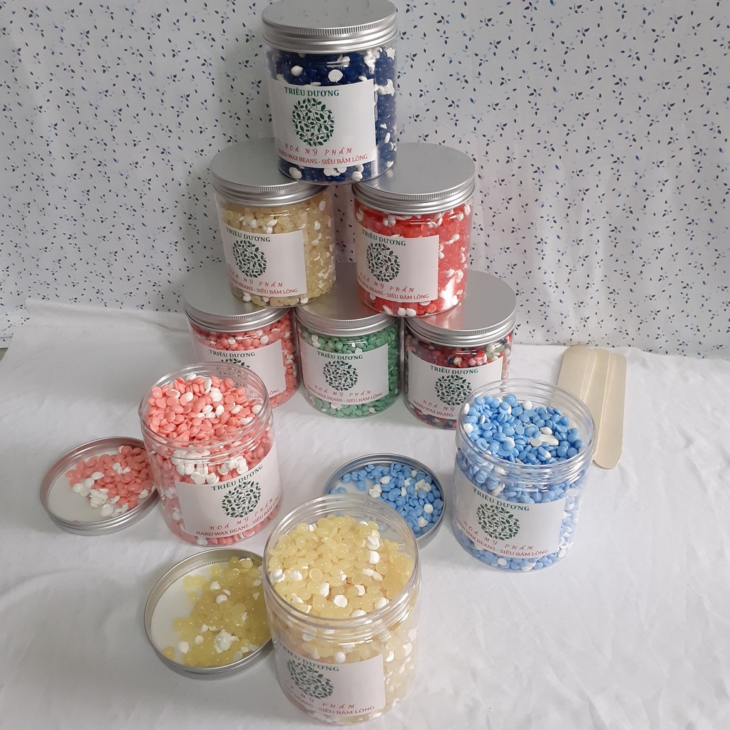 Set wax lông sáp hộp màu 200g -300g + chén chống dính silicon + Serum xịt làm chậm quá trình mọc lại lông sau wax