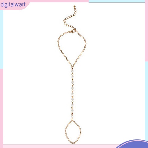 Vòng tay phối nhẫn thiết kế đính hạt ngọc trai nhân tạo sang trọng cá tính dành cho nữ