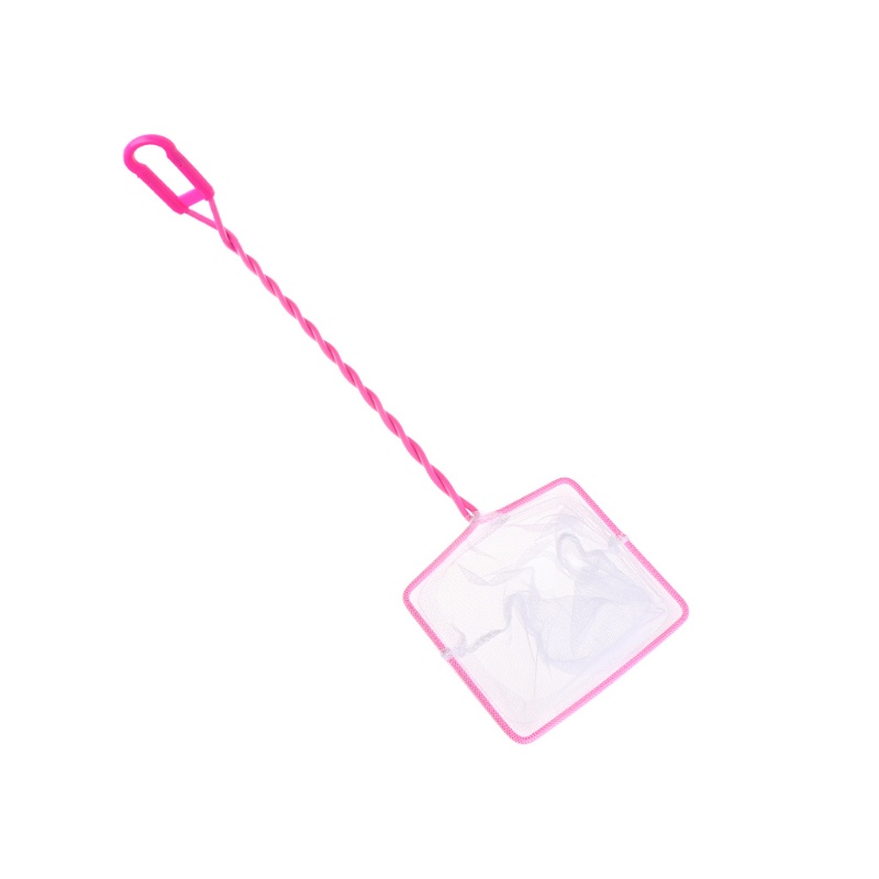 Lưới Đánh Bắt Cá Màu Hồng Có Tay Cầm Kích Thước 4 5 6 8 10 Inch