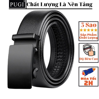 Thắt lưng nam da chống nước,dây nịt nam khóa chống gỉ độ bền cao thời trang PUGI - R26