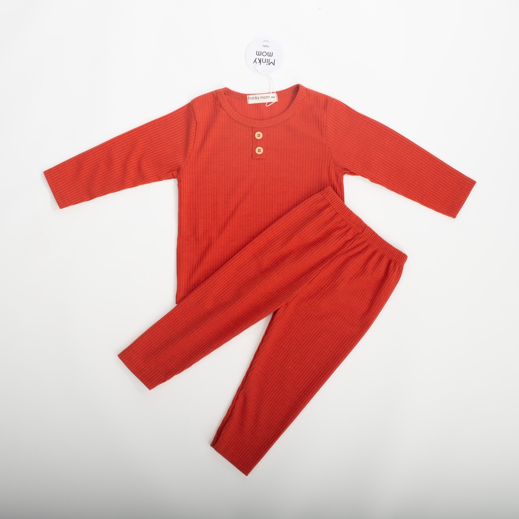 Bộ quần áo trẻ em mặc nhà Mialy Kids (11-16kg) - chất len tăm, mịn mát, nhẹ bé mặc ấm áp, thoải mái vận động