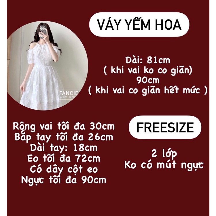ĐẦM - VÁY TRẮNG HOA NỔI *CADE* YẾM TRỄ VAI 💕 | BigBuy360 - bigbuy360.vn