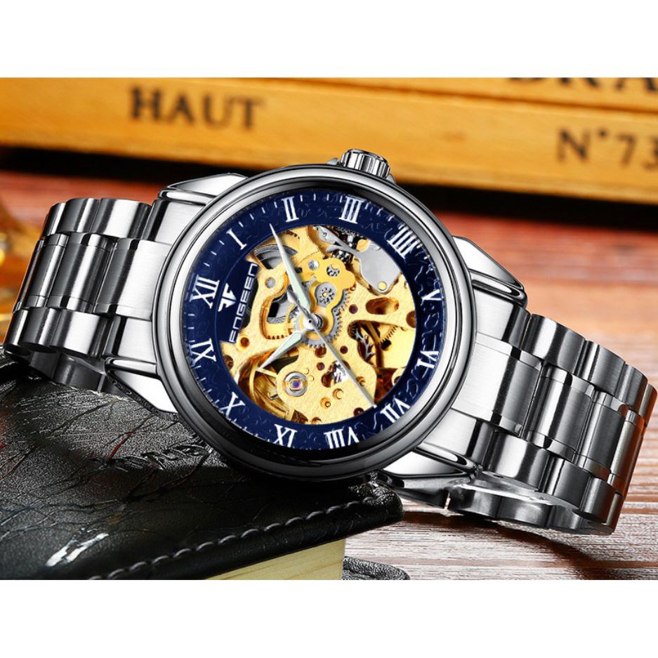 HÀNG NHẬP KHẨU -  ĐỒNG HỒ CƠ NAM AUTOMATIC FNGEEN F99 DÂY KIM LOẠI CAO CẤP - Hàng Nhập Khẩu