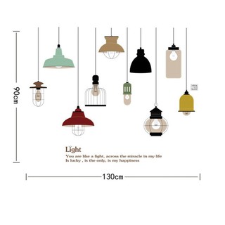 decal dán tường dây đèn