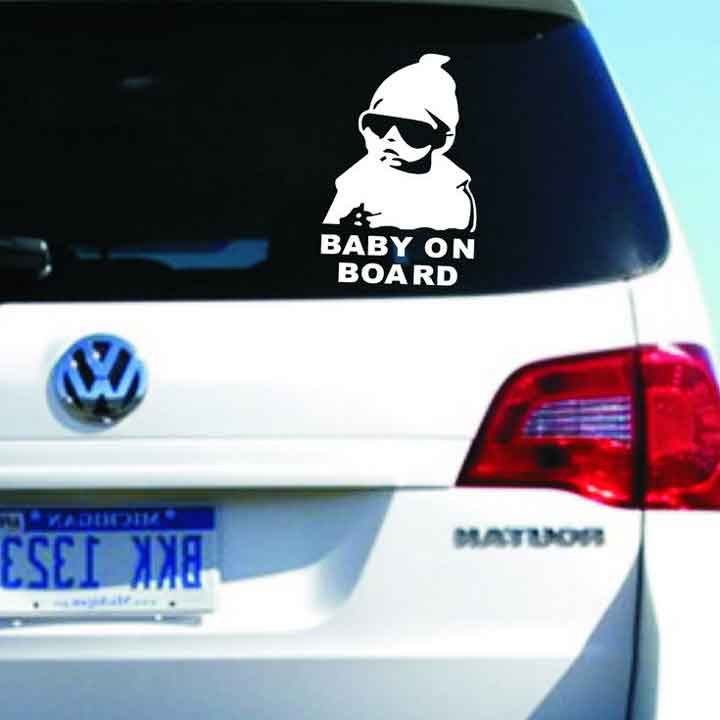 Sticker Nhãn Dán Xe Baby On Board Trang Trí Ô Tô