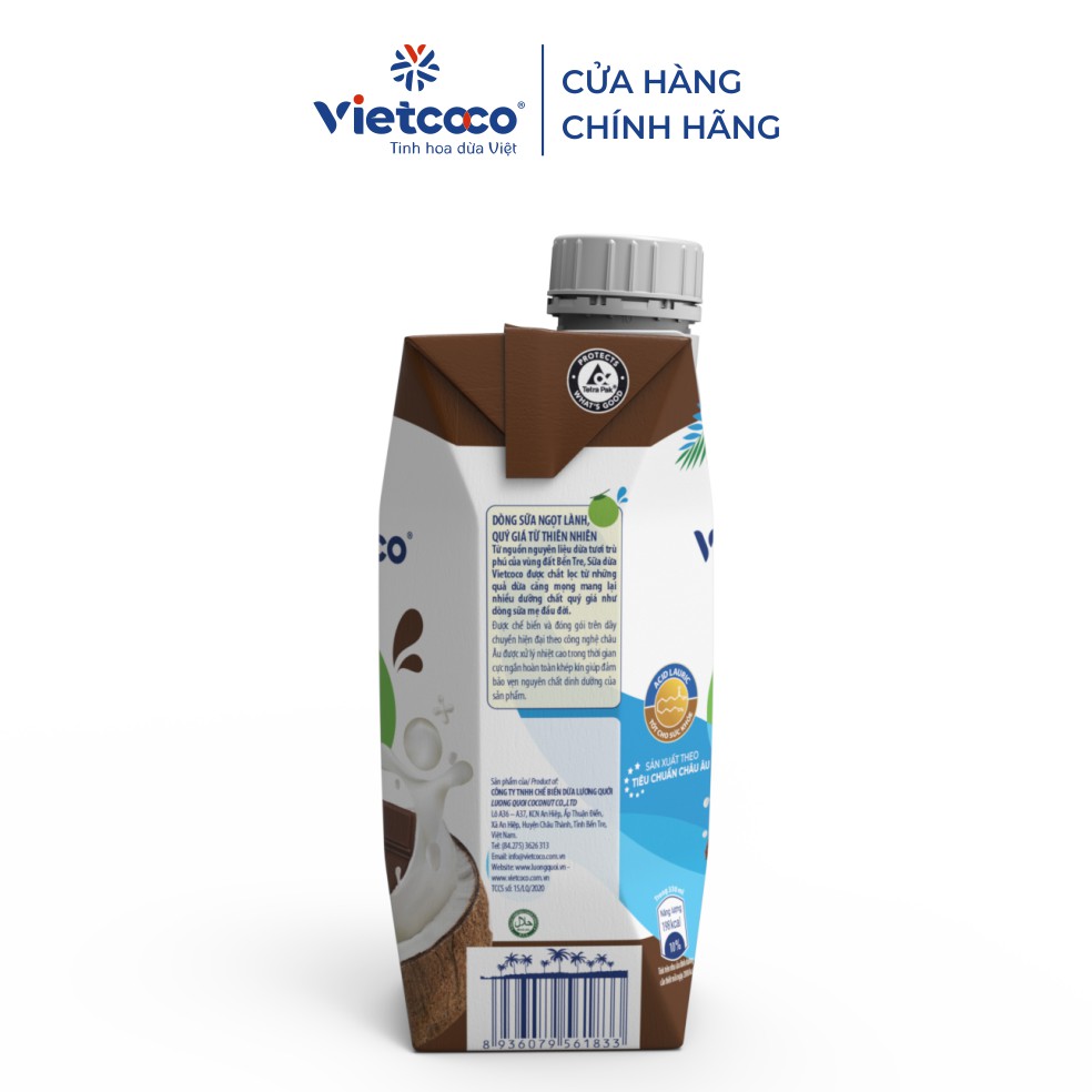 Combo 6 hộp sữa dừa UHT Socola Vietcoco hộp 330ml