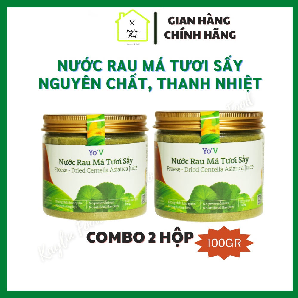 Combo 2 Nước Rau Má Tươi Sấy Yo'V Vinamit Rau Má Thật Hương Vị Thật