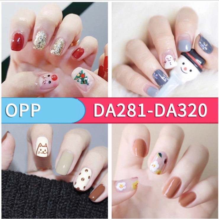 Bộ nail sticker dán móng tay trang trí 3D xinh xắn DA281-DA320 chống thấm nước