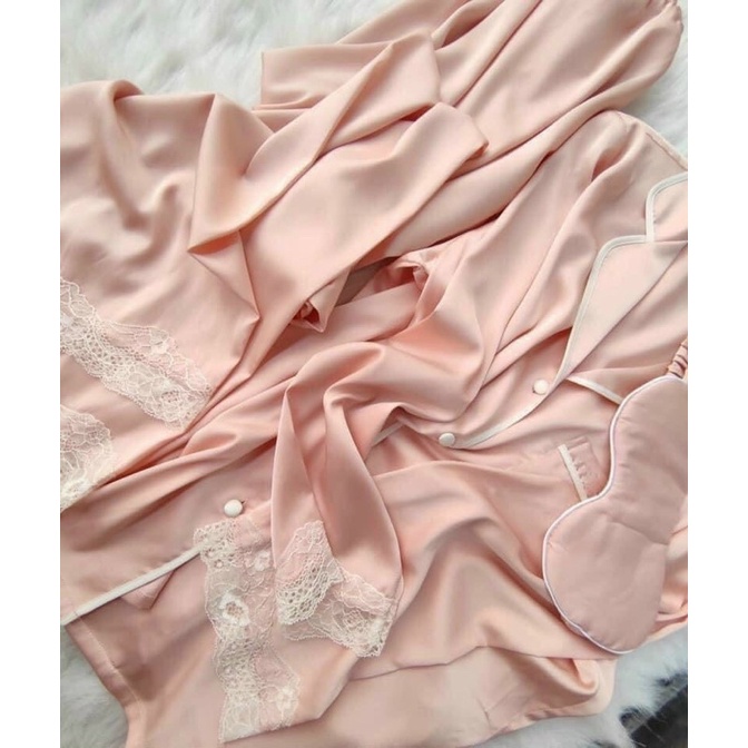 [Hàng Sẵn Chuần Lụa] Set Bộ Lụa Kèm Bịt Mắt Siêu Mát Mịn | BigBuy360 - bigbuy360.vn