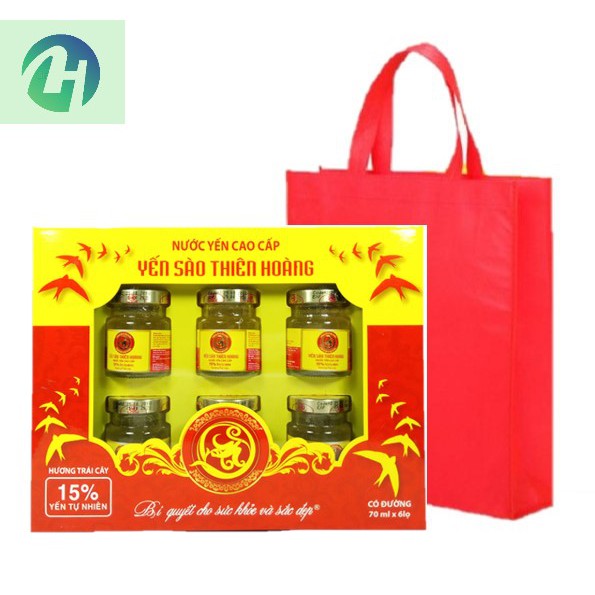 Yến sào Thiên Hoàng 15% yến tổ cao cấp (70ml x 6 lọ)