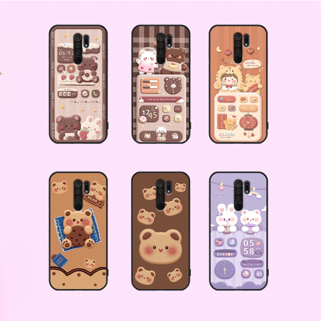 Ốp lưng Xiaomi Redmi 9 in hình gấu dễ thương. ốp chống sốc bền đẹp