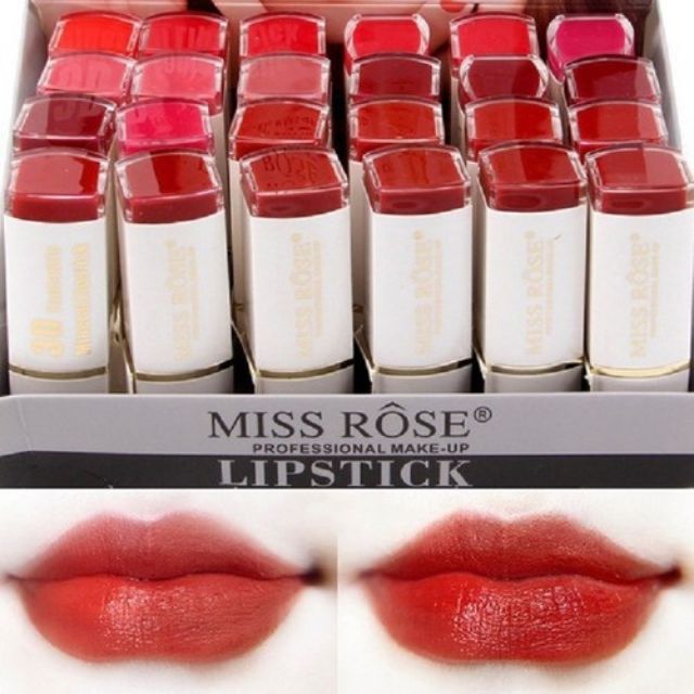 Son Sáp Tông Đỏ Miss Rose 3D  Vỏ Trắng Nội Địa | BigBuy360 - bigbuy360.vn