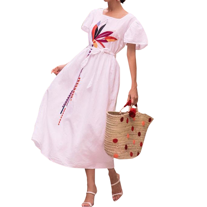 ZANZEA Đầm maxi dáng chữ A hoạ tiết in thời trang mùa hè cho phái nữ | BigBuy360 - bigbuy360.vn