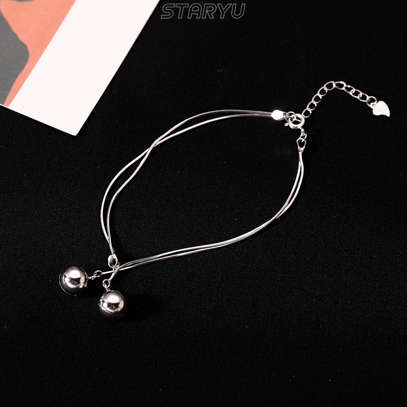 Vòng Tay Bạc S925 Mặt Quả Chuông Nhỏ Cá Tính Cho Nữ