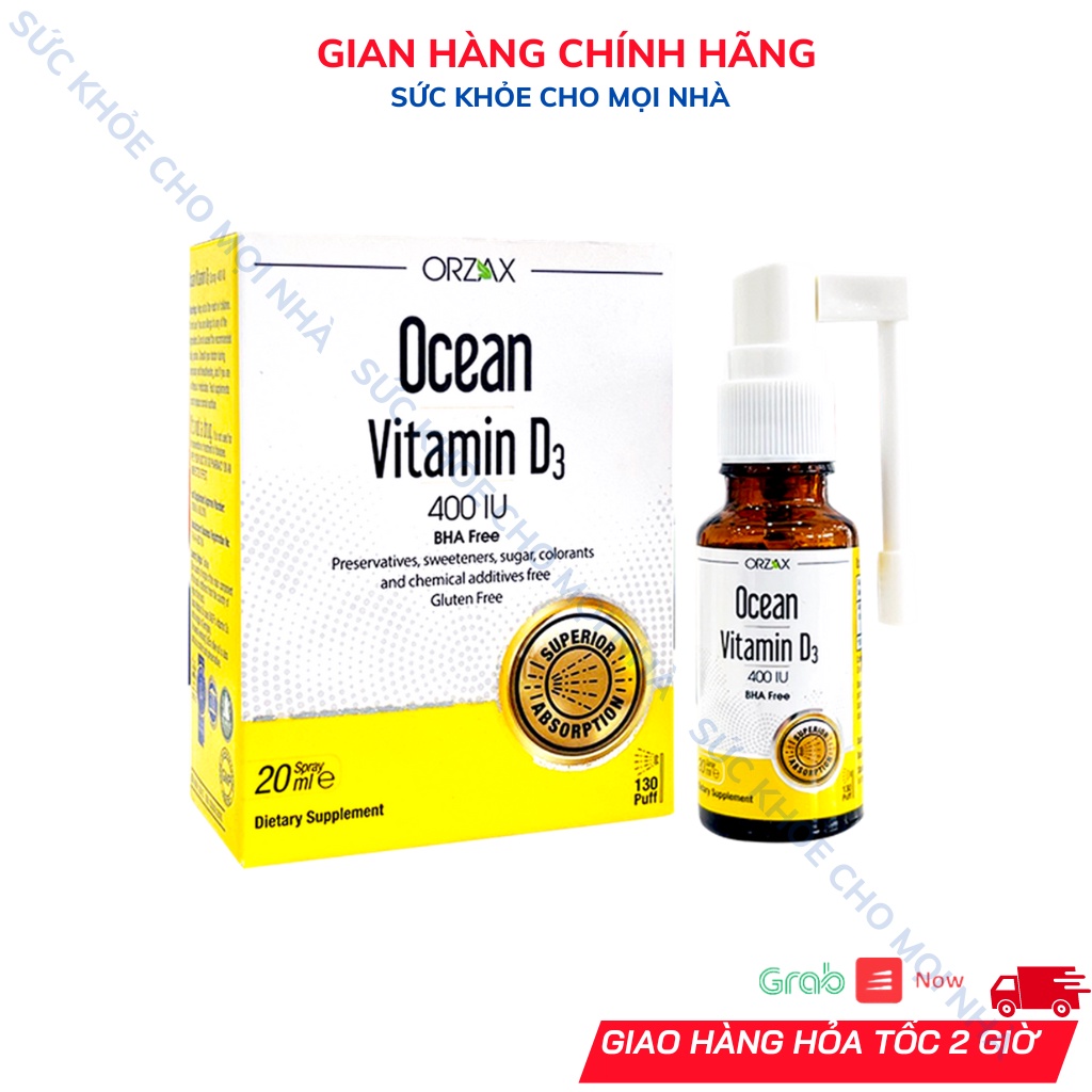 Vitamin Ocean D3 dạng vòi xịt hoặc nhỏ giọt  dễ sử dụng nhập khẩu từ Châu Âu ( Chai 20ml )
