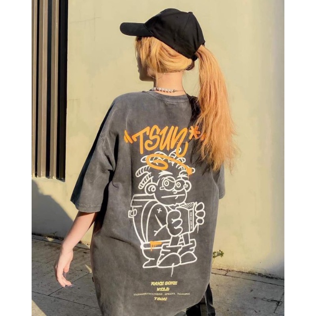 Áo thun UNISEX Nam nữ FREESIZE Form rộng MÀU XÁM