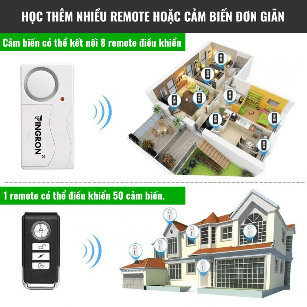 Thiết bị chống trộm gắn cửa, khóa chống trộm cửa nhà, chuông cửa báo động, thiết bị báo trộm gắn cửa PR-C03 PINGRON