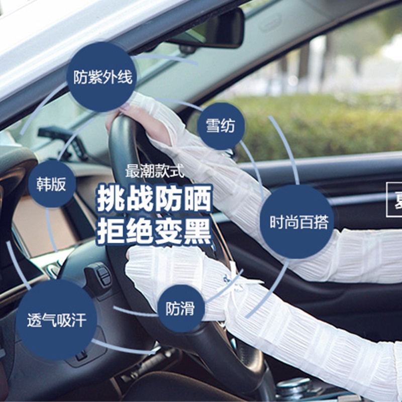 Găng Tay Chống Nắng Và Tia UV Bằng Vải Lụa Lạnh Phối Ren Dùng Khi Chơi Thể Thao Ngoài Trời Cho Nữ