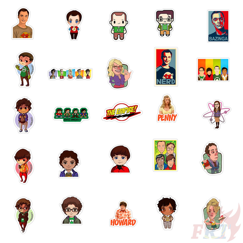 ❉ The Big Bang Theory - Series 03 CBS TV Shows TBBT Sheldon Cooper Stickers ❉ 50Pcs/Set DIY Fashion Mixed Doodle Decals Stickers