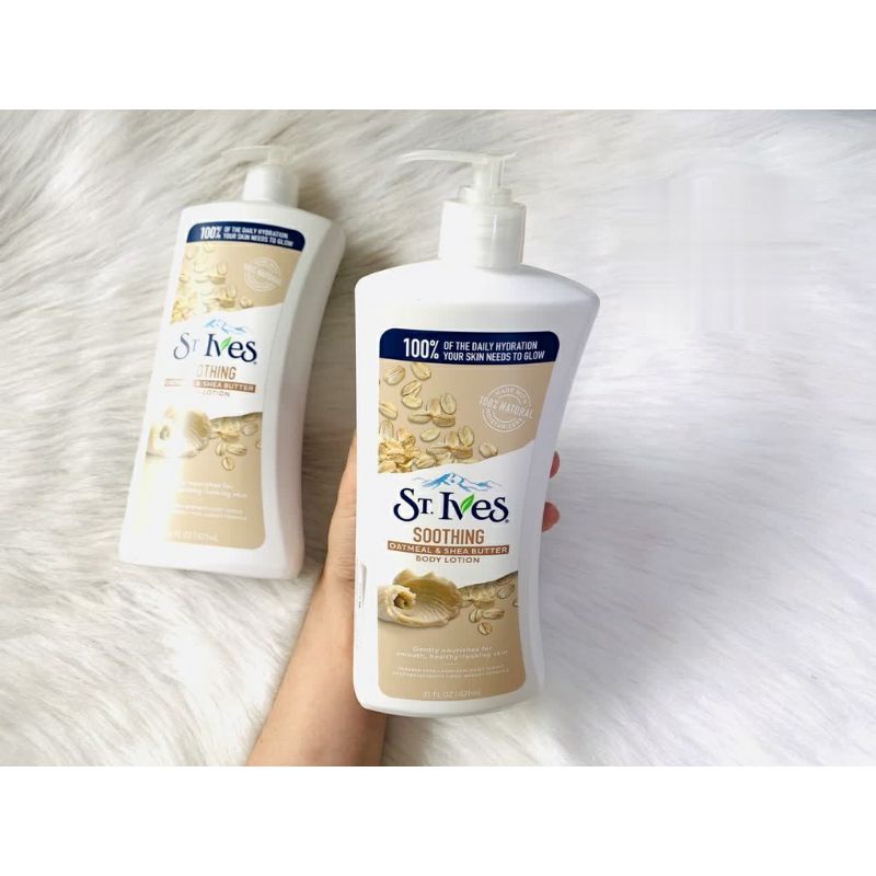 Sữa dưỡng thể toàn thân body lotion st ives hương yến mạch, hương bơ vàng, colagen 621ml