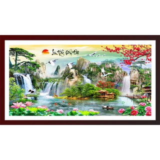 Tranh đính đá toàn bộ bức phong cảnh đẹp