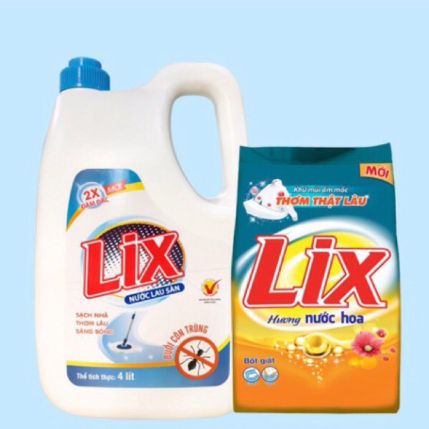 nakha678 [nakha678] Lau sàn đuổi côn trùng lix 4kg - ( tặng 1 xà bông lix 800g)