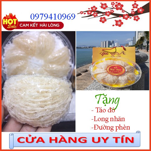 1 tai yến sào cao cấp 7-8gr Y HÌNH ít sợi dài Tặng táo đỏ, đường phèn, hạt chia